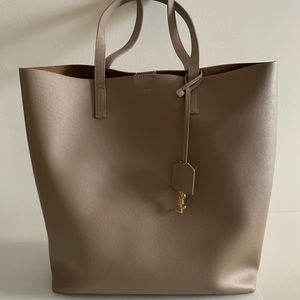 Saint Laurent tan north/south tote